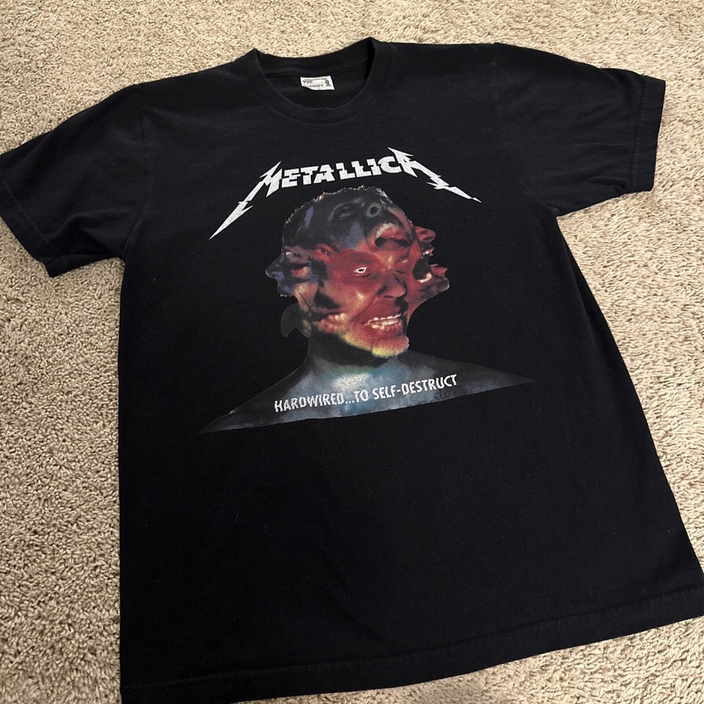 Metallica‎ Hardwired To Self Destruct T-Shirt Black American Apparel Mens Medium